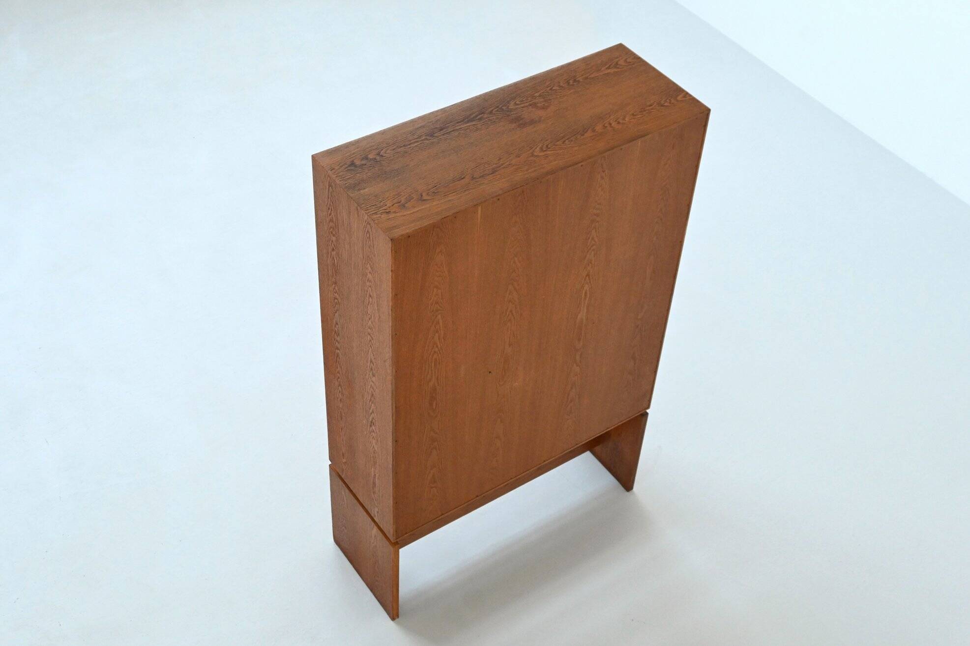 Large Brutalist highboard in oak Mid-Century Gemany 1970
