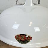 Industrial White Enamel Factory Pendant Lamp from Thorlux, 1960s