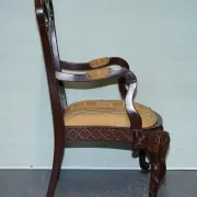 Heavily Carved Anglo-Indian Wooden Armchair