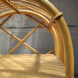 Vintage rattan bookcase