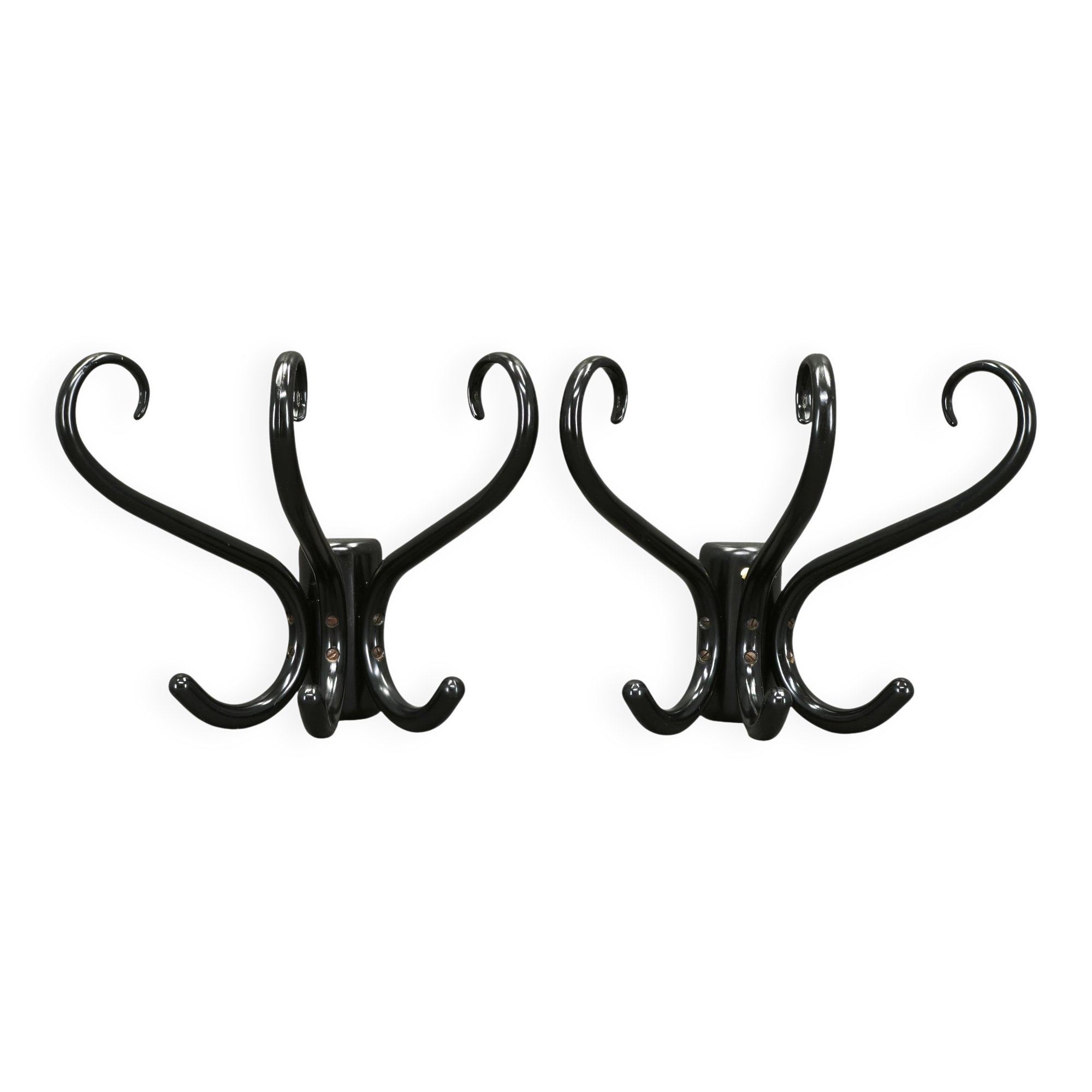 Pair of Bentwood Wall Hooks, Czechoslovakia, 1940s–1950s
