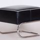 Black Leather Footstool from Slezák, Czechia, 1930s
