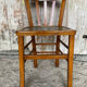 Vintage BAUMANN Mado Wood Bistro Chair with Green Seat