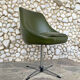 Vintage office chair olive space-age imitation leather 1970s