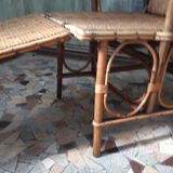 Lounge chair vintage rattan