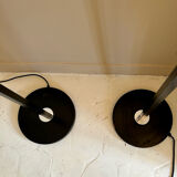 Pair of vintage geometric floor lamps model "206863" , Pierre Disderot for Glass and Light, France 1980