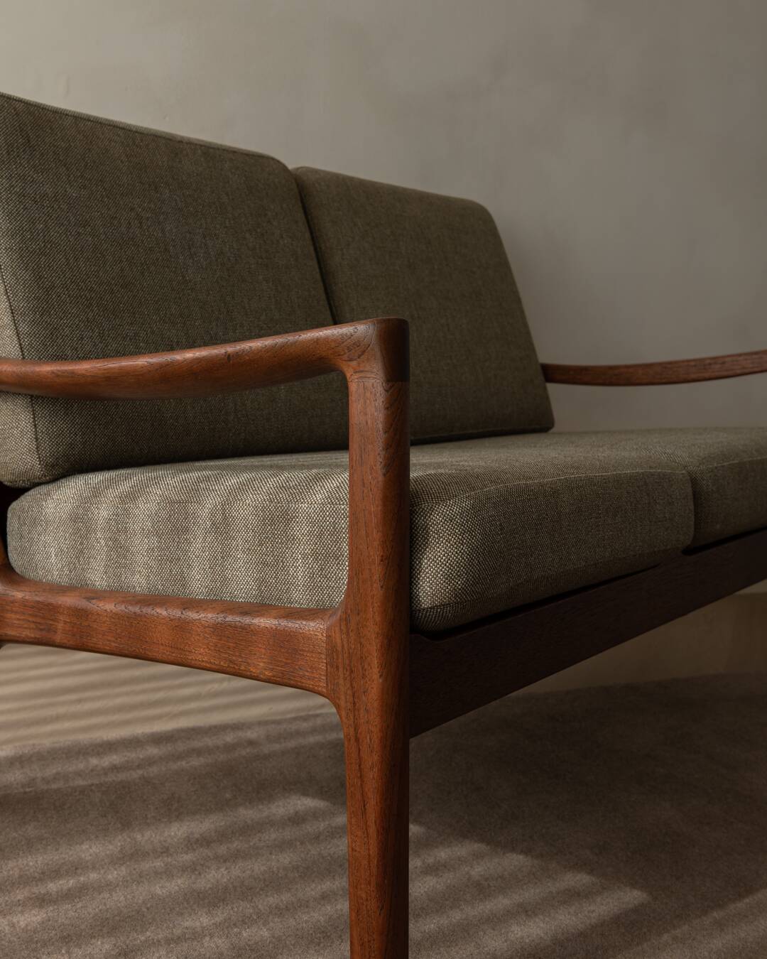 Vintage Senator Two-Seater Sofa by Ole Wanscher for Cado Danish Teak 1960s