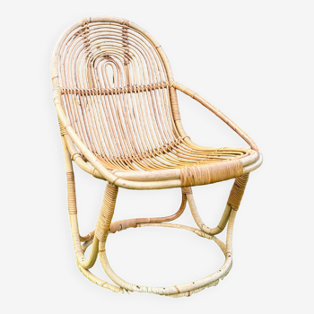 Designer rattan armchair