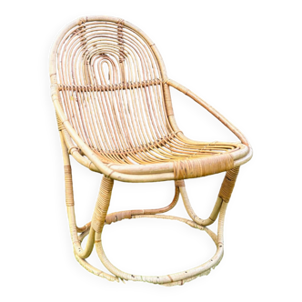 Designer rattan armchair