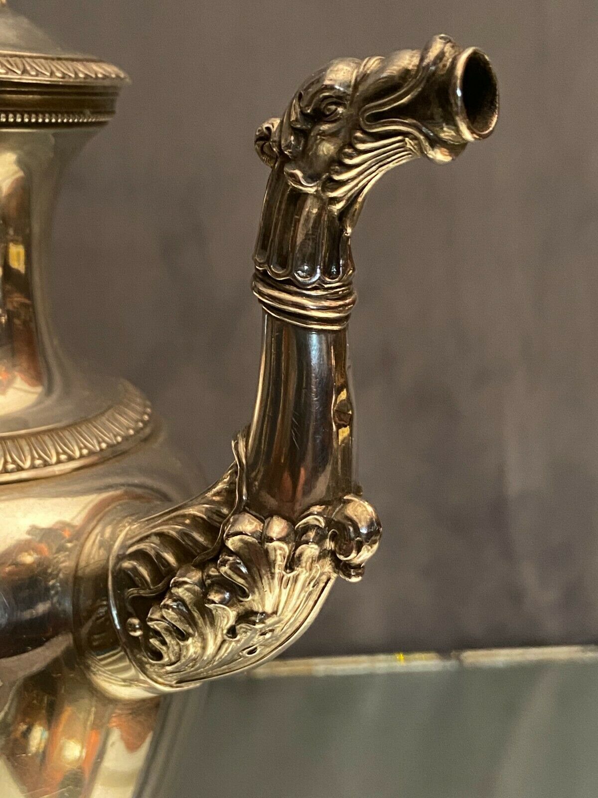 Solid silver coffee maker Old Early Nineteenth Empire Style