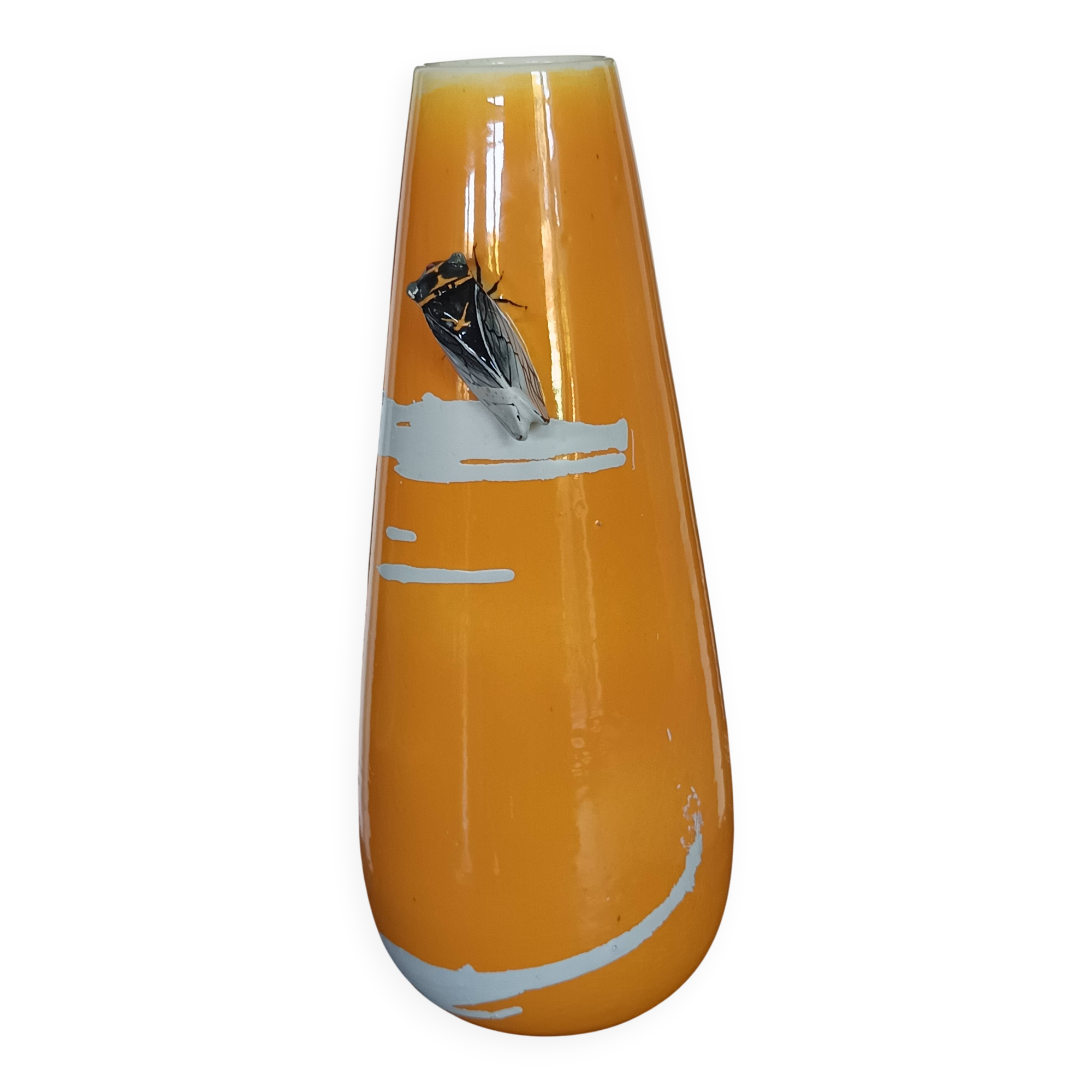 cicada vase signed JMF Vallauris Atelier Massier 1950/1960