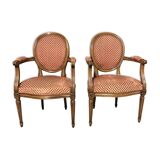 Pair of convertibles Louis XVI armchairs