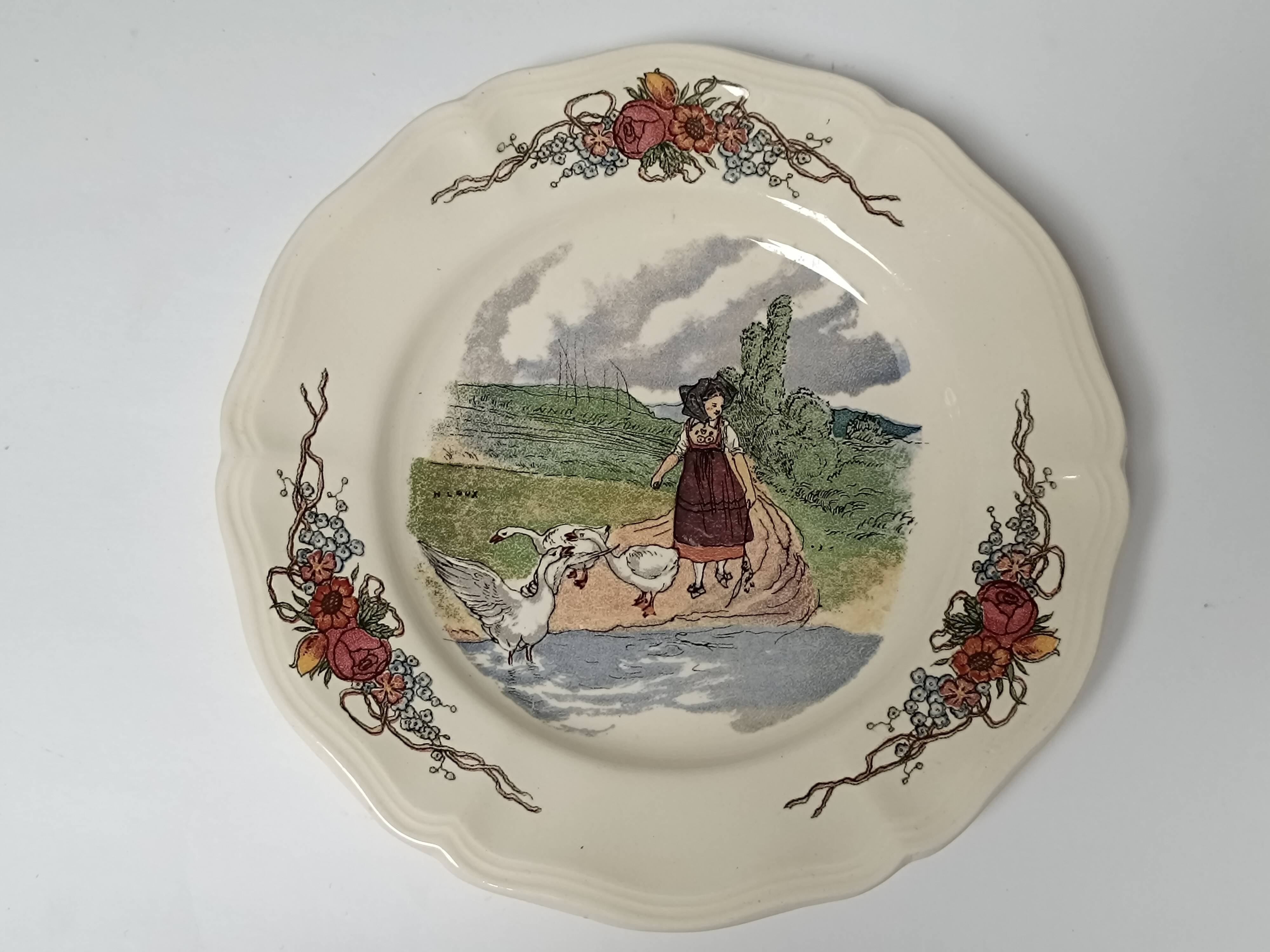 Assiettes à dessert Sarreguemines Obernai