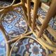 Vintage rattan pouf
