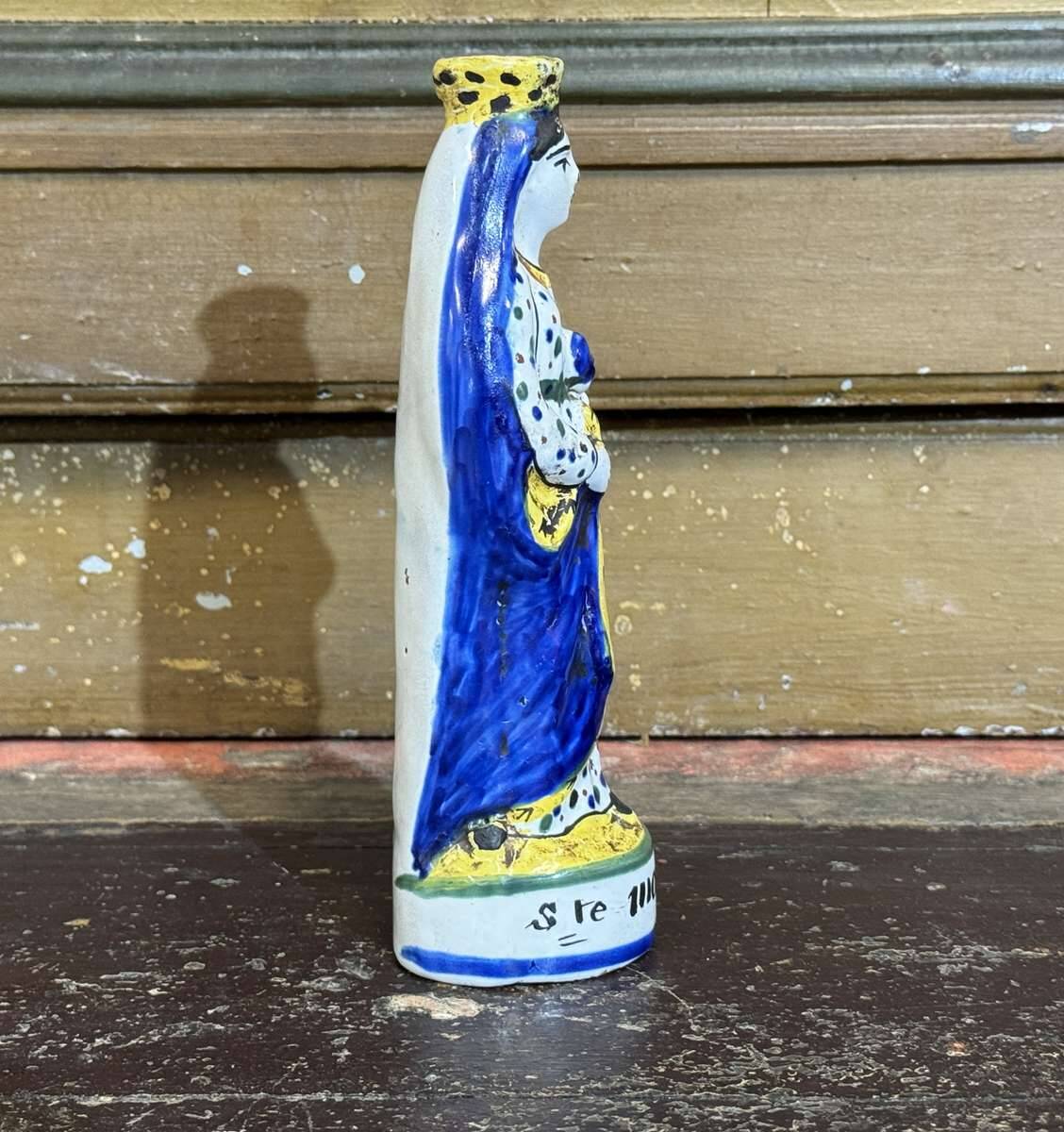 Sainte Marie en faïence de Quimper fin XIXème