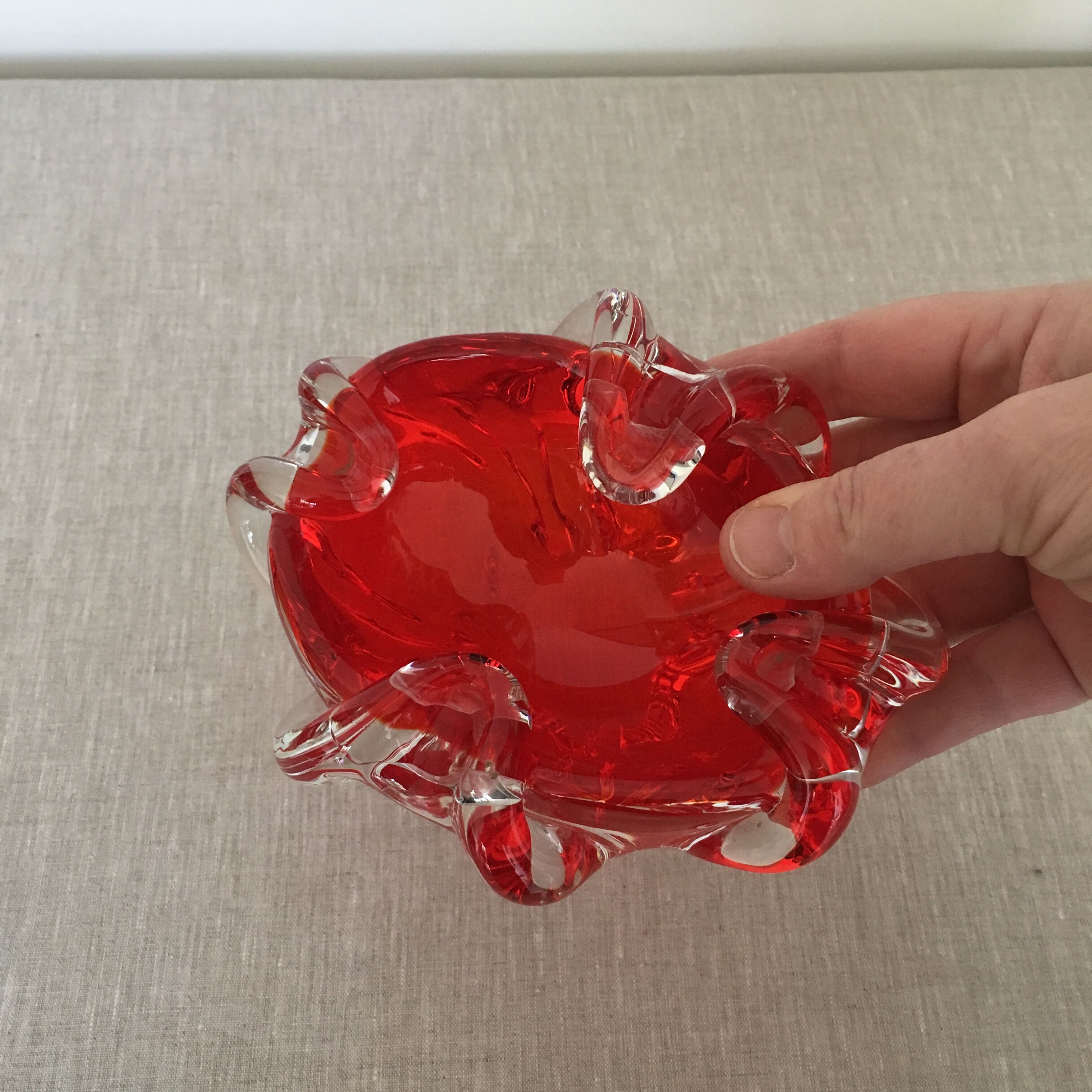 Red Murano ashtray