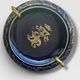 Large blue Sèvres vase / table centre and gold earthenware from Tours, signed.