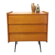 Wooden and black metal chest of drawers from the 50/60s