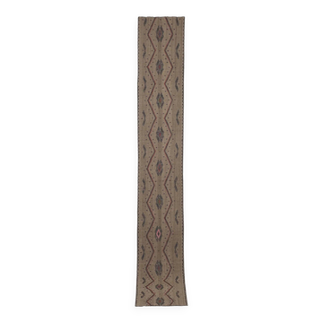 Tapis de couloir turc vintage 55x376 cm