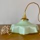 Suspension vintage lampshade in opaline mint