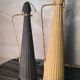 Lot of Scoubidou bottles from the 1960s to the 1970s, 1 black and 1 cream 44x10