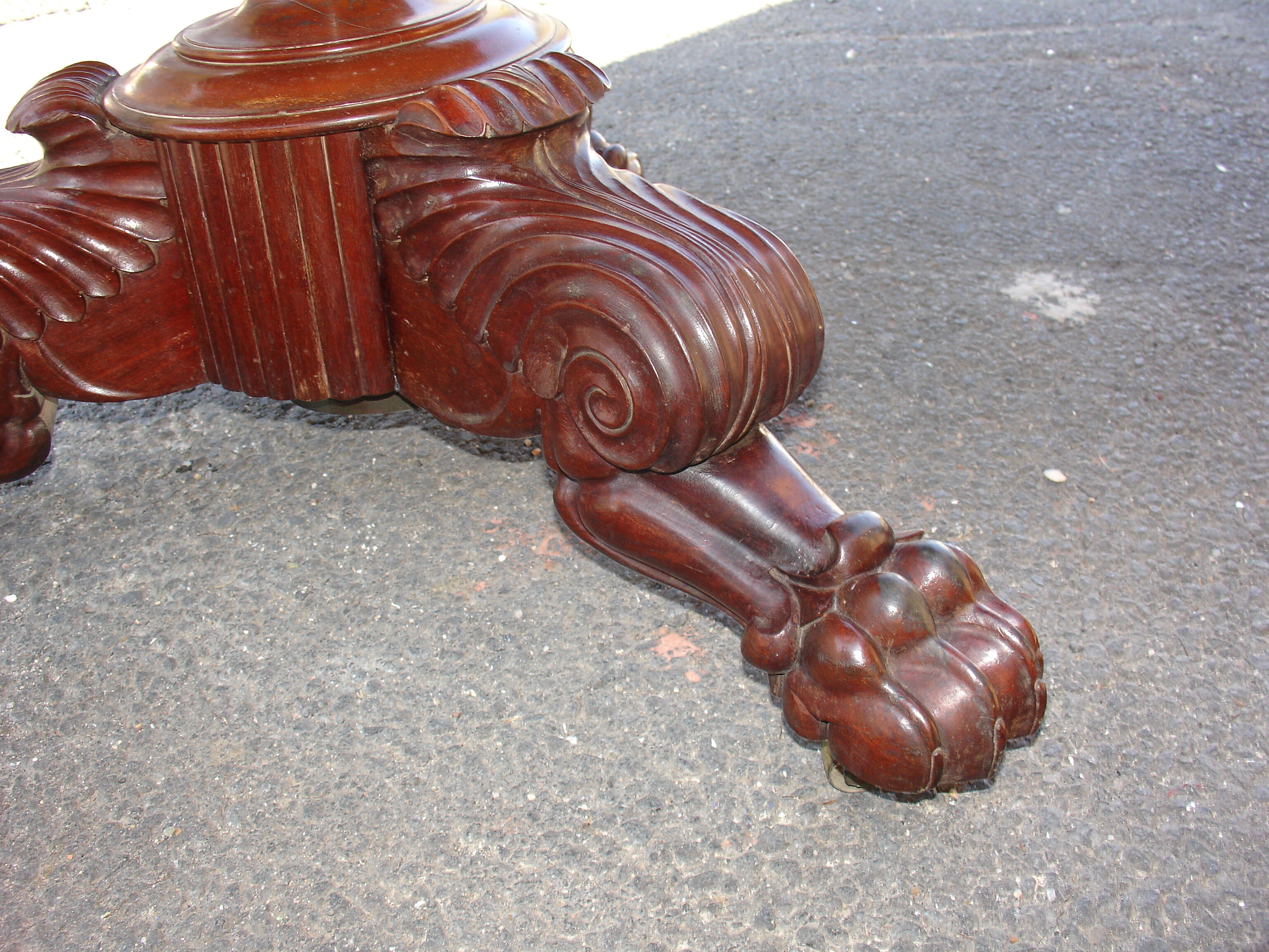 Table drum time empire with its marble Bowl st anne