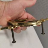 Old door hammer in solid brass. Estimated 1960s.