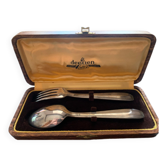 Detjen silver spoon and fork