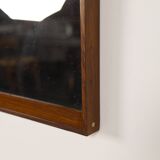 Miroir en palissandre avec épingles en laiton, AM Spejle Danemark, années 1960