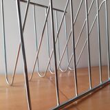 Magazine or vinyl holder - chrome steel design