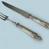 Ménagère 24 couteaux et couverts de service argent Minerve chérubin