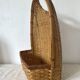 Woven rattan basket, for placing or hanging.