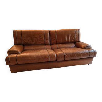 Three-seater leather sofa