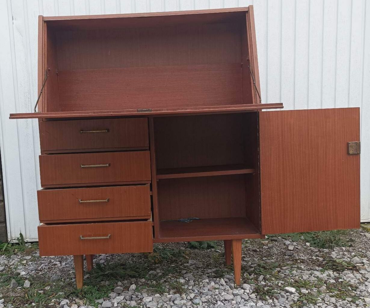 Writing desk 4 vintage drawers
