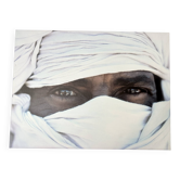 Tableau Toile Imprimée – Portrait Regard du Désert (Tuareg / Nomade