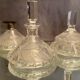 Bohemian crystal set with carved decoration