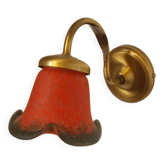 Glass paste tulip wall lamp