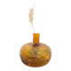 Bouteille en verre ambré texturé forme orange