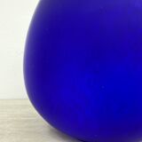 Mid-century design blue glass egg shaped table lamp , 1970s
