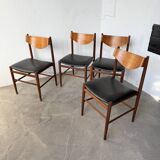 Set of 4 Italian chairs by Gianfranco Frattini.