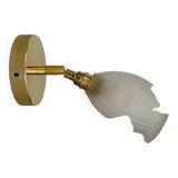 Vintage tulip wall lamp in frosted glass
