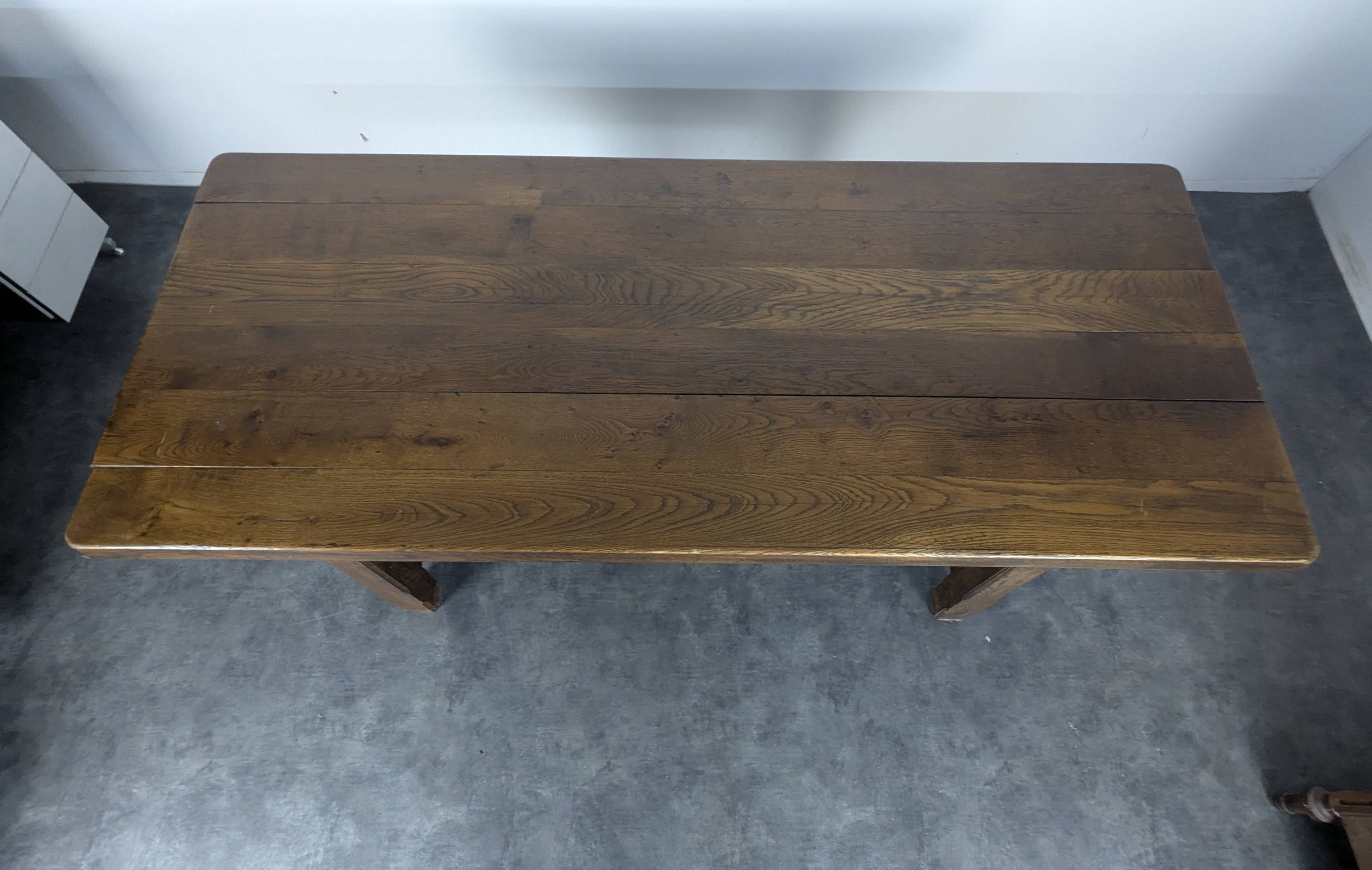 Solid oak farmhouse table