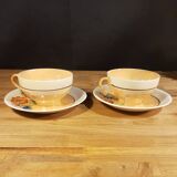 Duo of Japanese tea cups