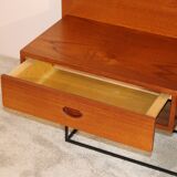 Floating bedside tables in teak veneer - Belgium - 1960's