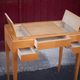 Wood desk, wood console