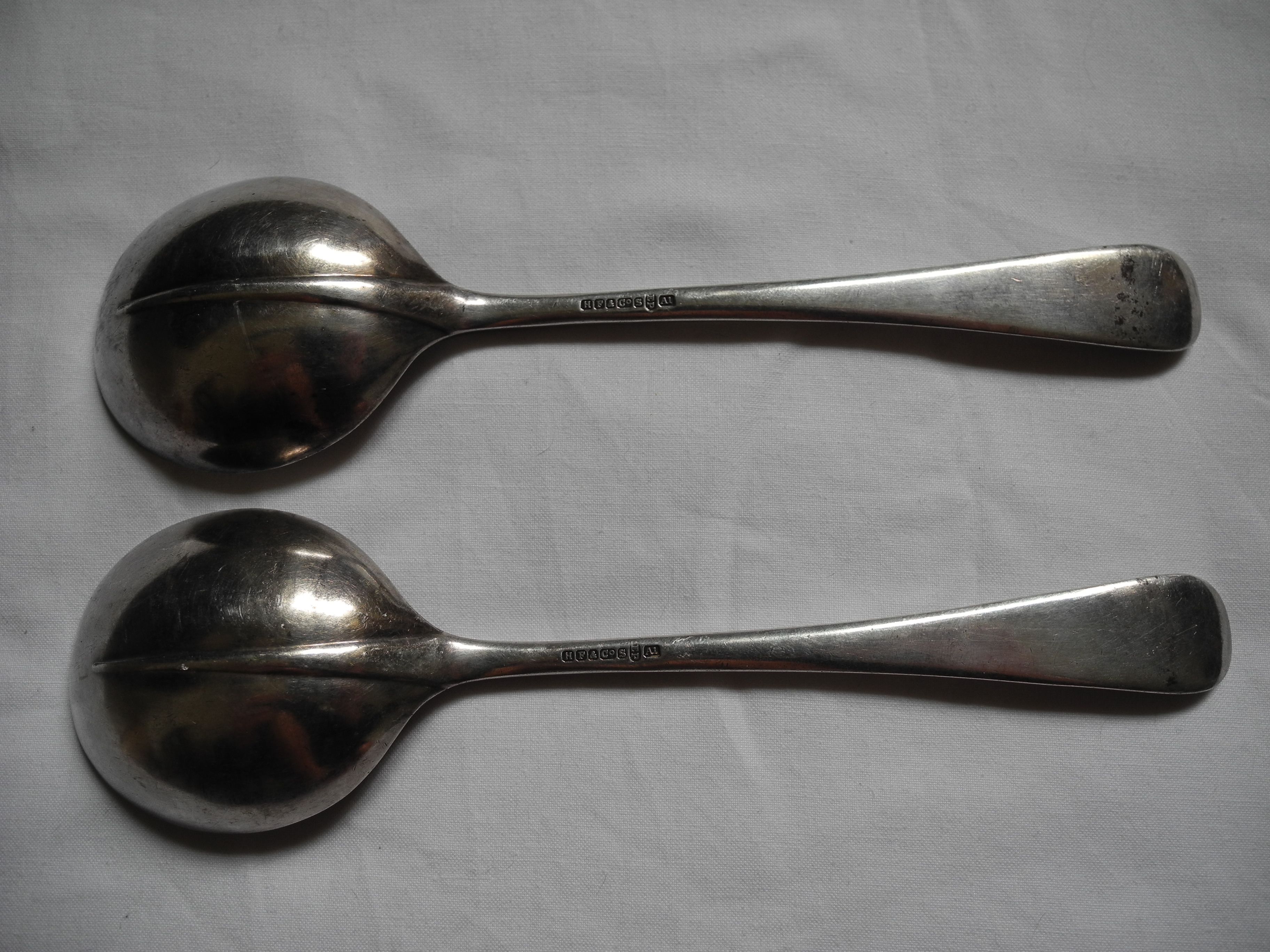 Old "Harrison Fisher & Co" silver plated British spoons