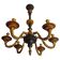 Victorian lustre in gilded and patinated bronze, Belle Époque ~1880