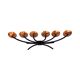 Metal candlestick with forged copper plates – metalwork, Scandinavia, 1970s