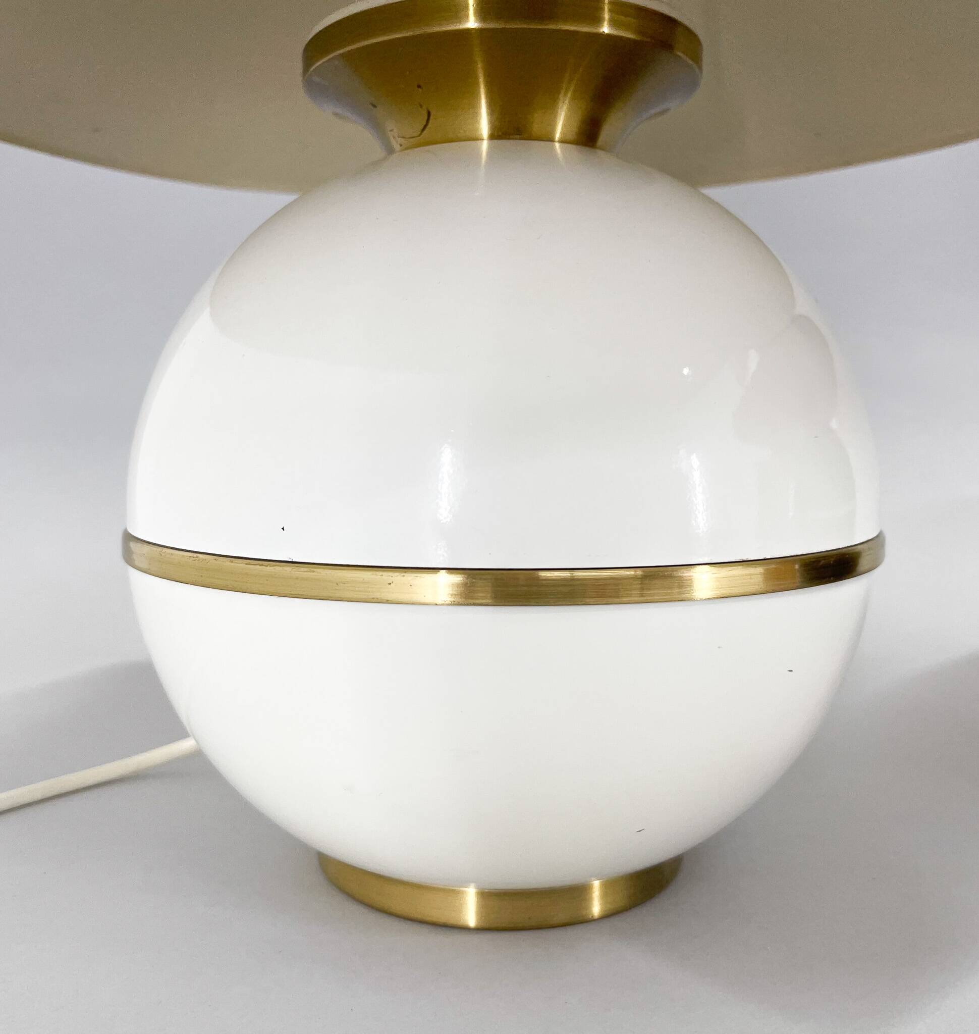 Pair of Mid-Century Brass & Metal Table Lamps by Napako, Czechoslovakia