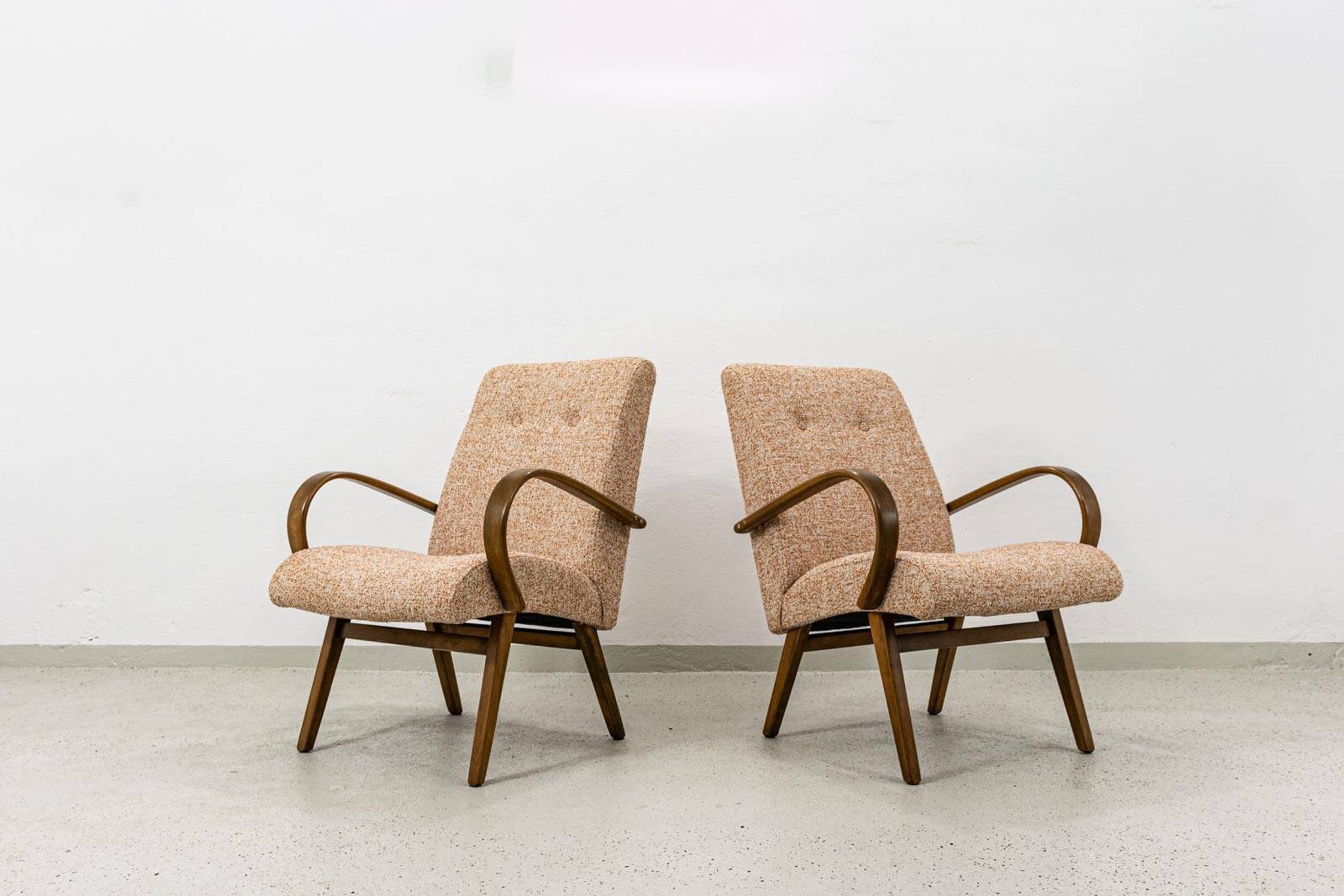 Vintage Armchairs, By J. Smidek For Ton, Czechoslovakia, 1960's, set of 2